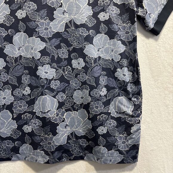 Abercrombie & Fitch Soft A&F Air Knit Super Soft Polo Men's Size XL Blue Floral - Picture 11 of 13